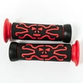 thumbnail image 1 of Krator ATV / PWC Skull Hand Grips Cross Bones Red Rubber Compatible with Honda Bayou, 1 of 7