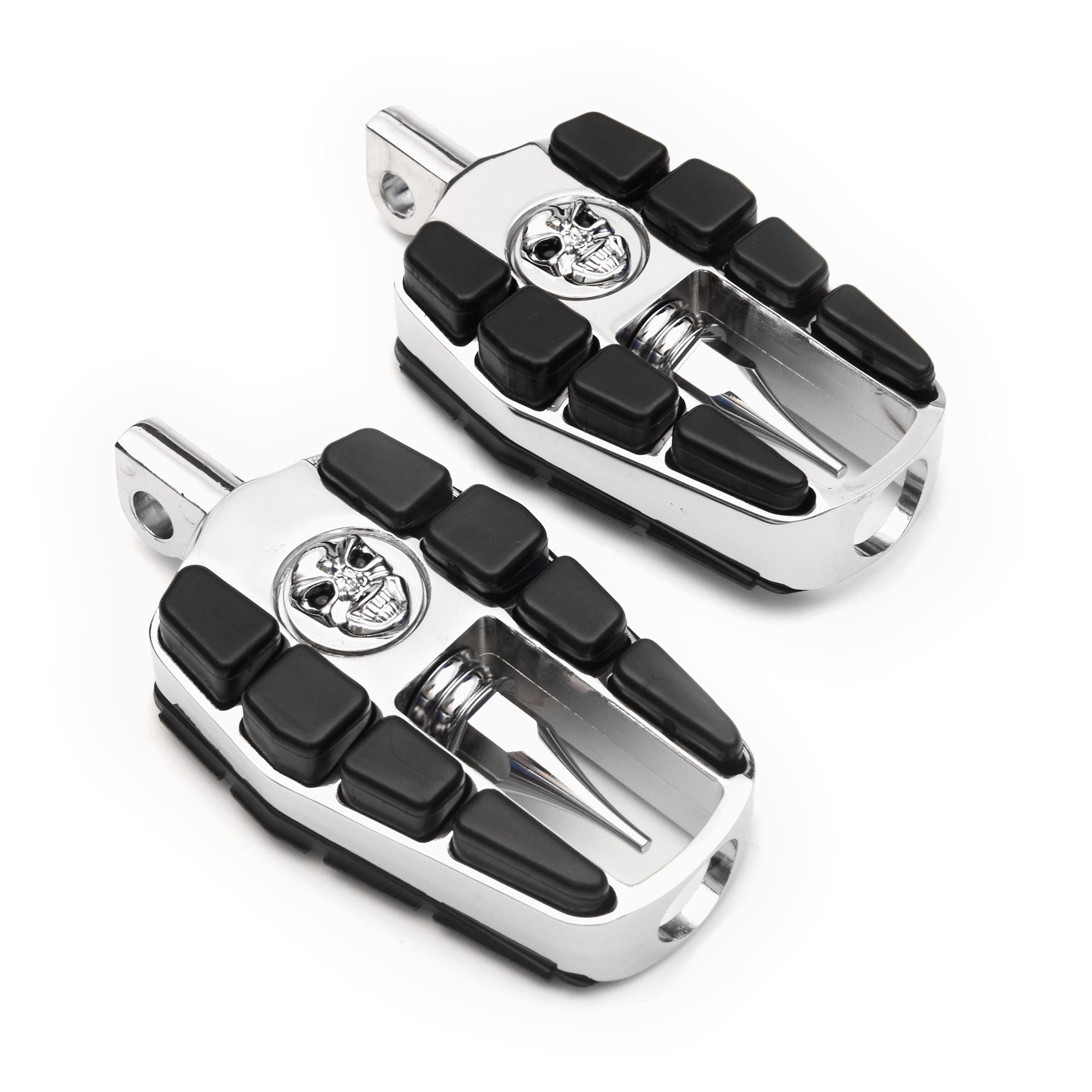 Krator Adjustable Highway Foot Pegs Skull Footrest Compatible with ...