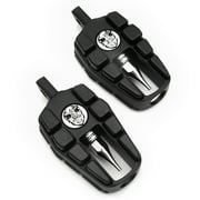 Krator Adjustable Highway Foot Pegs Skull Footrest Compatible with Harley Davidson XG750 Street 750 2015-2020, 1 Pair, Black