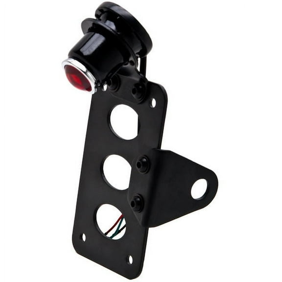Krator Axle Vertical / Horizontal Plate Holder Tail Light Compatible with Harley Davidson Dyna Glide Low Rider