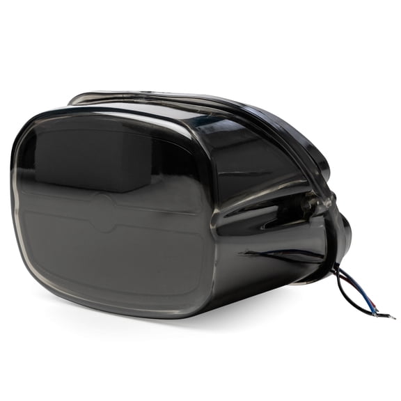 Krator Bar Taillight w/ Smoke Lens & Black Housing - Brake/Running/License Plate Light Compatible with Harley Davidson Dyna Fat Bob - FXDF (2008-2014)