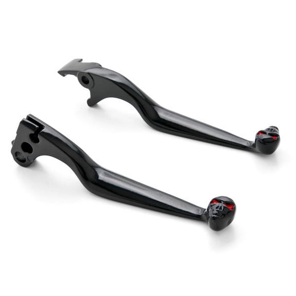 Krator Billet Aluminum Black Brake and Clutch Skull Hand Grips Levers Left + Right One Pair Compatible with Honda / Shadow CBR 600 F2-F4i 900RR More! (1987-2013) Motorcycle