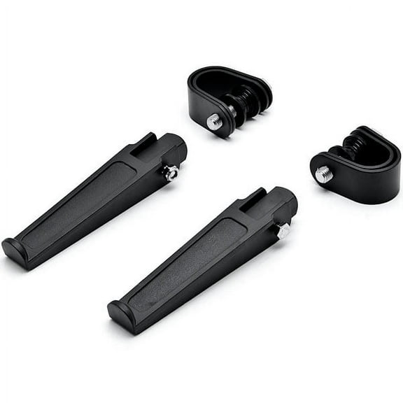 Krator Black Anti-Vibrate Engine Guard Foot Pegs + Clamps Compatible with Buell Thunderbolt S2 S3 Blast 1125R M2 Cyclone