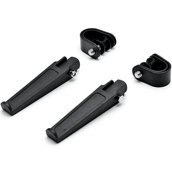 Krator Black Anti-Vibrate Engine Guard Foot Pegs + Clamps Compatible with Ducati Streetfighter Street Fighter