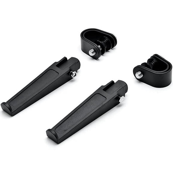 Krator Black Anti-Vibrate Engine Guard Foot Pegs + Clamps Compatible with Suzuki Boulevard C109R C50 C90