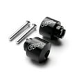 thumbnail image 1 of Krator Black Bar Ends CBR Engraved Hand Grip Handlebar Compatible with Honda CBR 900RR 1993-1999, 1 of 3