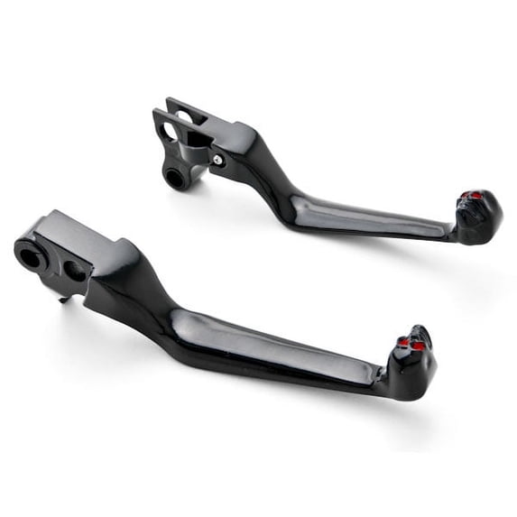 Krator Black Brake / Clutch Skull Hand Levers Compatible with Harley Davidson (1996-2012) Billet Aluminum Black Brake and Clutch Skull Hand Grips Levers Left and Right One Pair Motorcycle