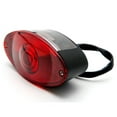 thumbnail image 1 of Krator Black Cat Eye License Plate Taillight Brake Light Compatible with Harley Davidson Dyna Glide Fat Bob Super Wide, 1 of 6