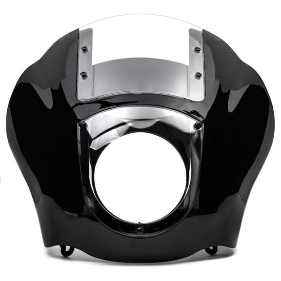 Krator Black & Clear Quarter Fairing Windshield Kit Compatible with Harley Davidson XL FXR Dyna 1995-2005 Harley Davidson Dyna models (except FXDWG, FXDXT and FXLR)