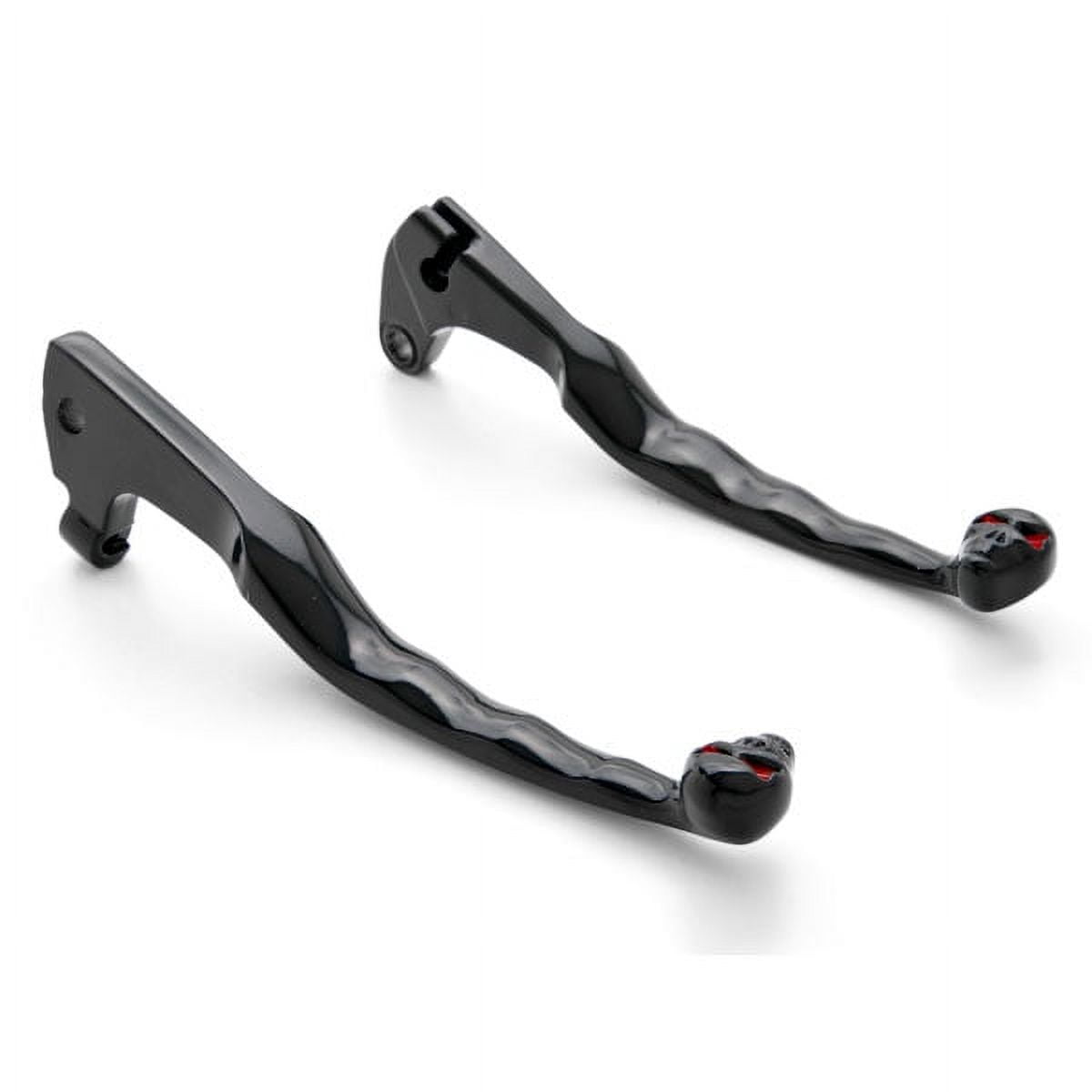 Krator Black Clutch + Brake Skeleton Skull Hand Levers Compatible with 1988-2007 Yamaha Virago 250 / XV250