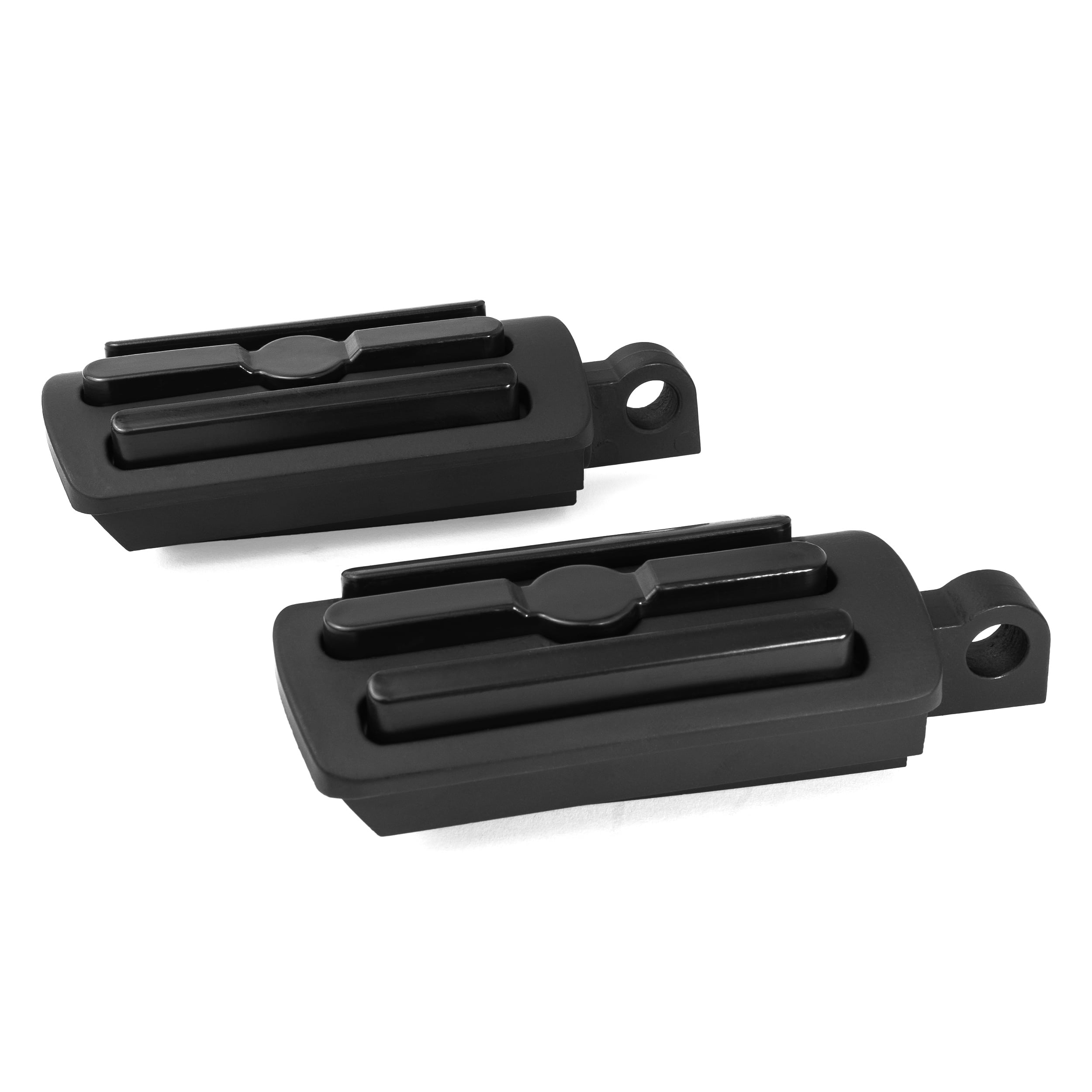 Krator Black Foot Pegs Footrest 1 Pair Compatible with Harley