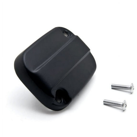 Krator Black Front Brake Reservoir Cap Compatible with Harley Davidson Electra Glide / Road King Front Brake Fluid Cap Black Billet Reservoir Cap