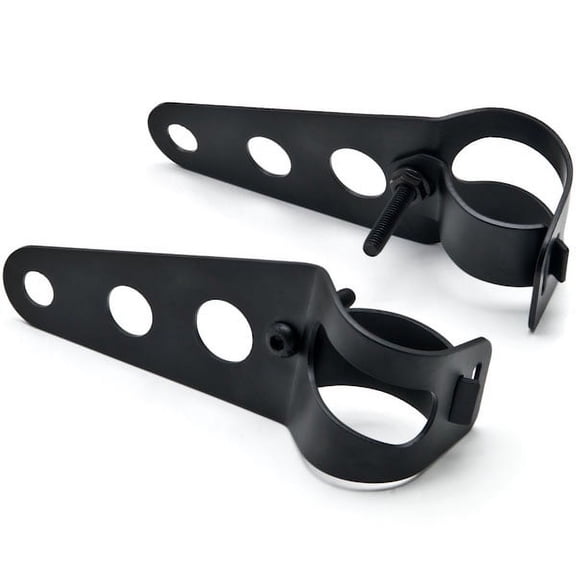 Krator Black Headlight Mounting Bracket Fork Ears 31-37mm Compatible with Suzuki Boulevard M109R M50 M90 M95