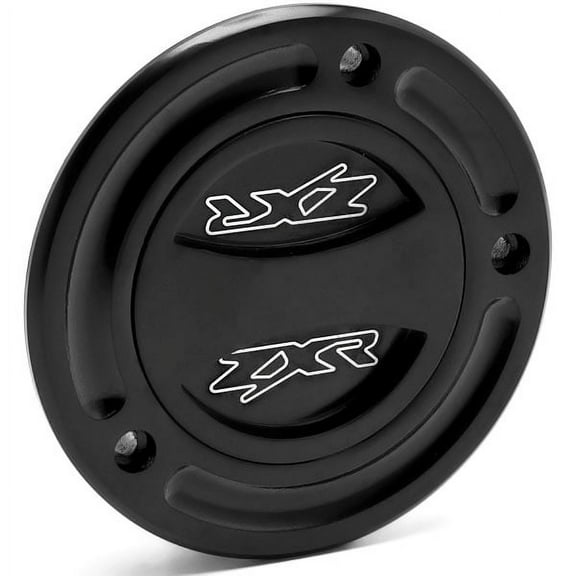 Krator Black Keyless Gas Cap Twist Off Fuel Tank Cap Compatible with Kawasaki Ninja ZXR Logo Etched