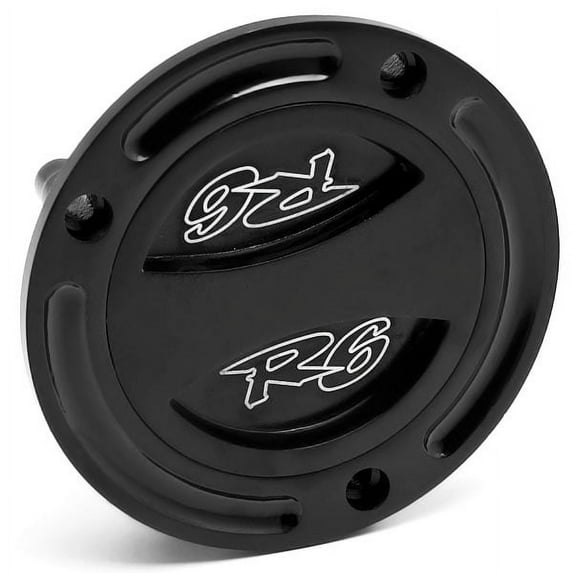 Krator Black Keyless Gas Cap Twist Off Fuel Tank Cap Logo Compatible with Yamaha YZF R6 1999-2015