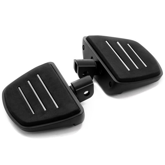 Krator Black Mini Board Floorboards Footpegs Compatible with Suzuki Volusia 800 2001-2004 (Front Only)