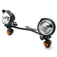thumbnail image 1 of Krator Black Motorcycle Driving Passing Spotlight Light Bar & Turn Signals Cruiser, 1 of 7