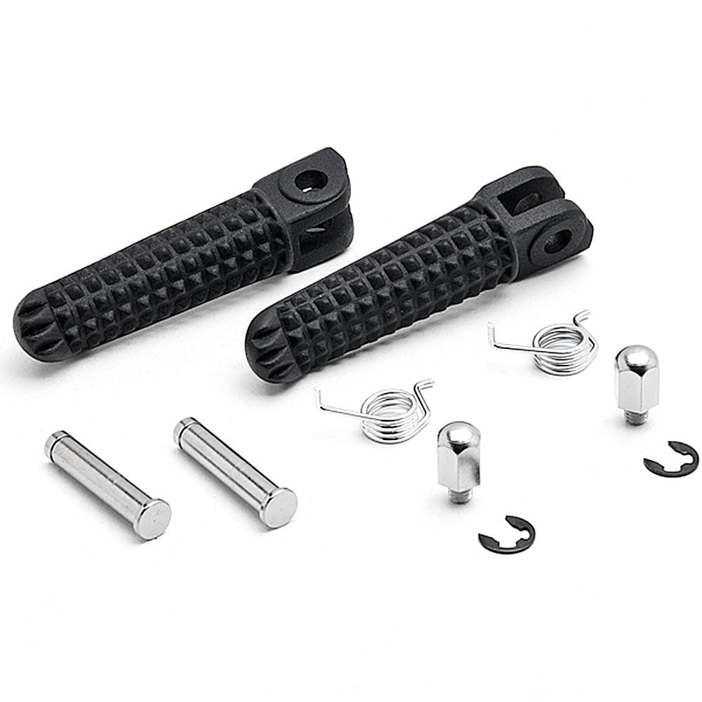 Krator Black Motorcycle Foot Pegs Footrests Left & Right Compatible