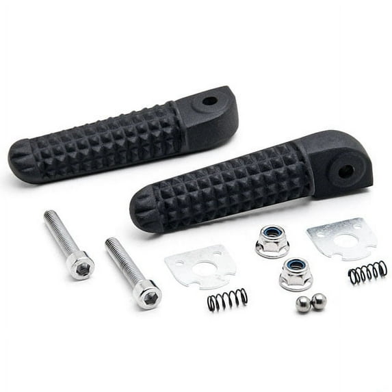 Krator Black Motorcycle Foot Pegs Footrests Left & Right Compatible with Yamaha YZF R6 2012-2014 Rear