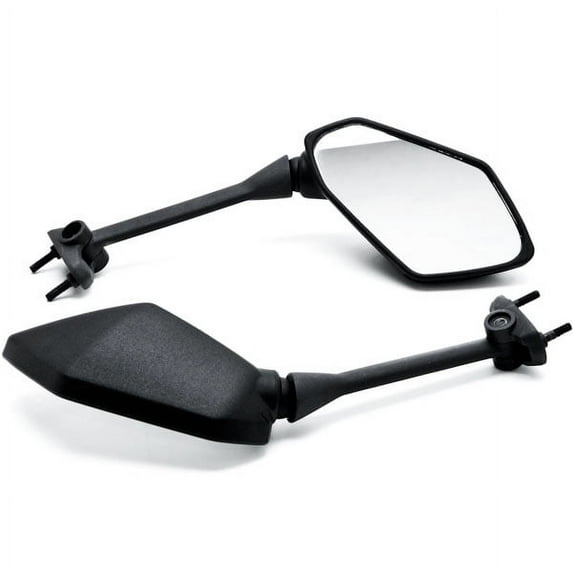 Krator Black Motorcycle Mirrors Compatible with Kawasaki Ninja 650R 09-14 / 400R 10-14 /Z1000 11-14