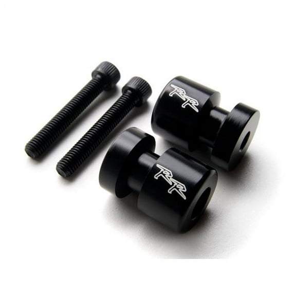 Krator Black "RR" Engraved Swingarm Spools Sliders - Compatible with Honda CBR 600 250 900 954 1000 "RR" RC51 and More! (2000-2011)