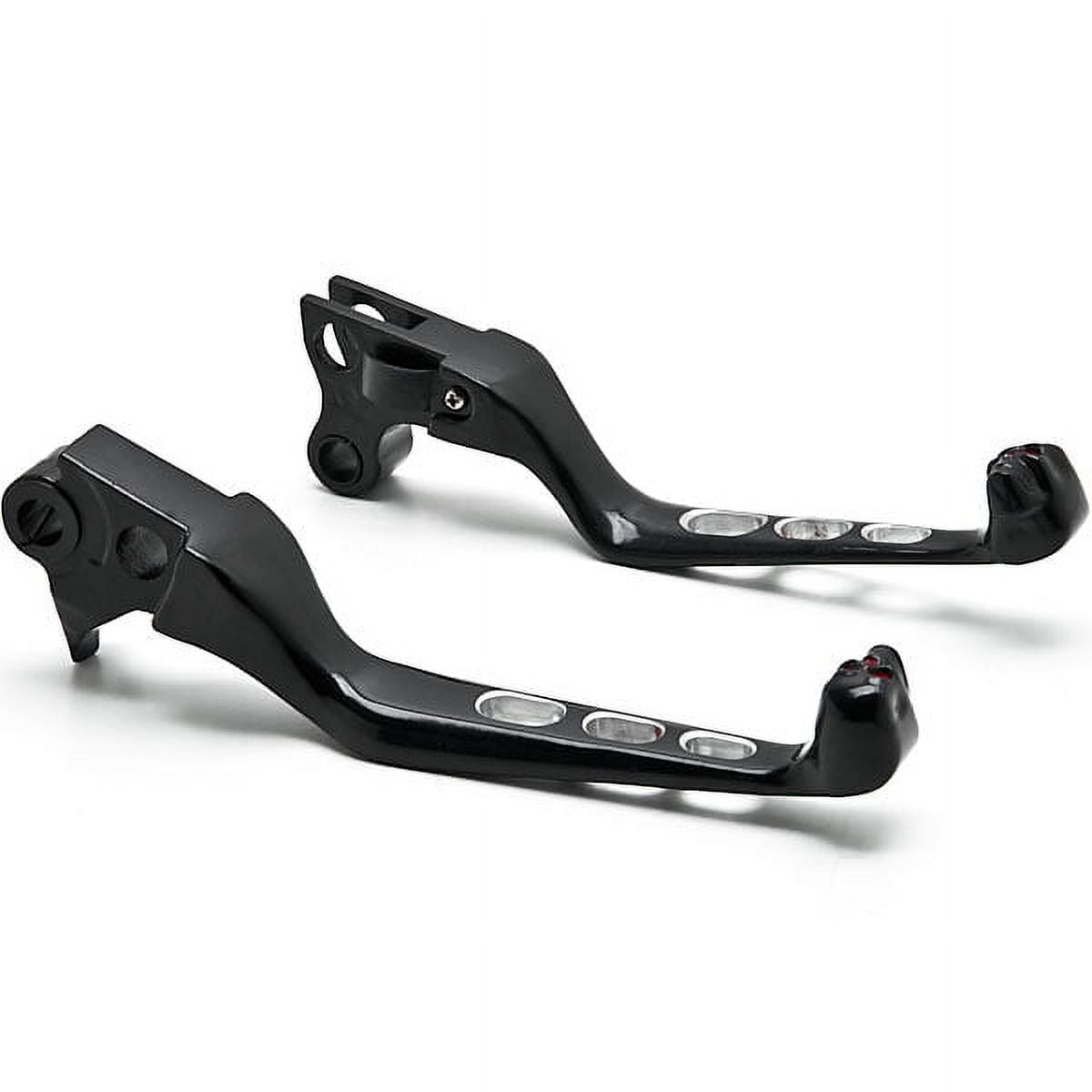 Krator Black Skull Motorcycle Hand Levers - Compatible With 1996-2003 Harley Davidson Sportster 883/1200 (Cable Clutch)