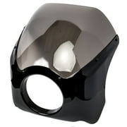 Krator Black & Smoke Headlight Fairing Windshield Kit Compatible with Honda Reflex Sport 250