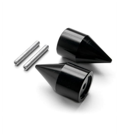 Krator Black Spike Bar Ends Hand Grip Handlebar End Caps Compatible with Suzuki Katana 600 1989-2006