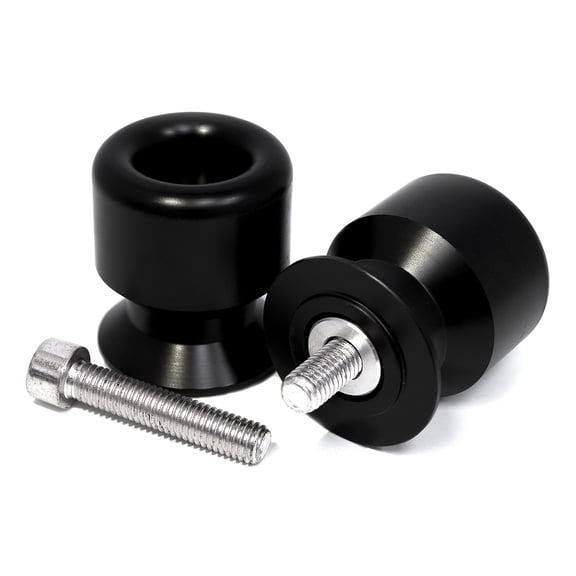 Krator Black Swingarm Spools Sliders Motorcycle Bobbins Compatible with Ducati 749 Dark 2005-2006