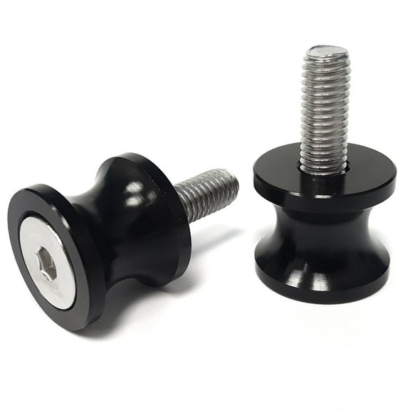 Krator Black Swingarm Spools Sliders Motorcycle Bobbins Compatible with Ducati 999/R/S 2005-2006