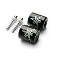 thumbnail image 1 of Krator Black "Tuning Forks" Logo Engraved Bar Ends Weights Sliders Compatible with YAMAHA YZF R1 R6 FJR 1300 (1998-2012), 1 of 3