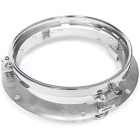Krator Chrome 7" LED Headlight Mounting Ring Trim Bracket Compatible with Harley Davidson Street Glide Trike FLHXXX 2010-2011