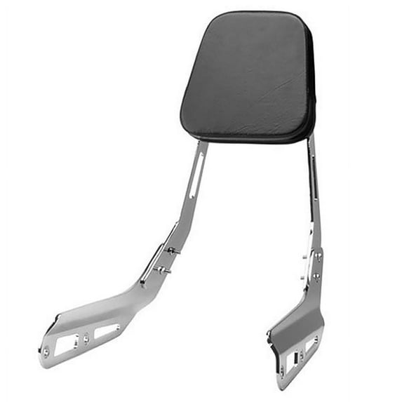 Krator Chrome Backrest / Sissy Bar with Leather Pad Back Rest Seat Compatible with Honda VTX 1300C 1800C Metric Cruisers Motorcycle