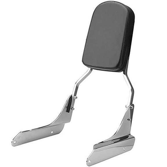 Krator Chrome Backrest / Sissy Bar with Leather Pad Compatible with 1998-2007 Honda Shadow VLX 600 Back Rest Seat Metric Cruisers Motorcycle