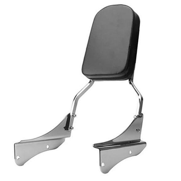 Krator Chrome Backrest / Sissy Bar with Leather Pad Compatible with 2001-2008 Honda Shadow Spirit 750 Back Rest Seat Metric Cruisers Motorcycle