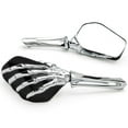 thumbnail image 1 of Krator Chrome/Black Skeleton Hand Motorcycle Mirrors Compatible with Yamaha YZFR6 R6S YZF R6, 1 of 3