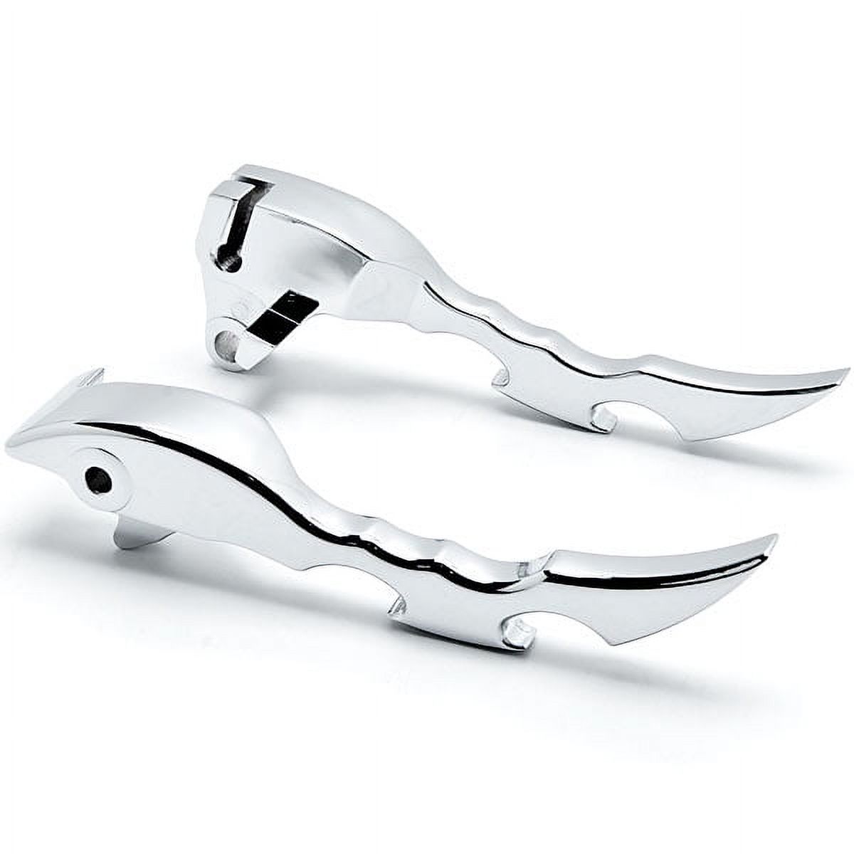 Krator Chrome Blade Brake Clutch Motorcycle Hand Levers Compatible with Suzuki Boulevard M109R 2009-2013 - image 1 of 3