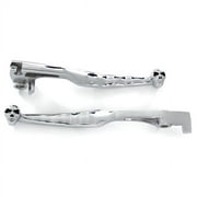 Krator Chrome Clutch + Brake Skeleton Skull Hand Levers Compatible with 2005 Suzuki Boulevard M50