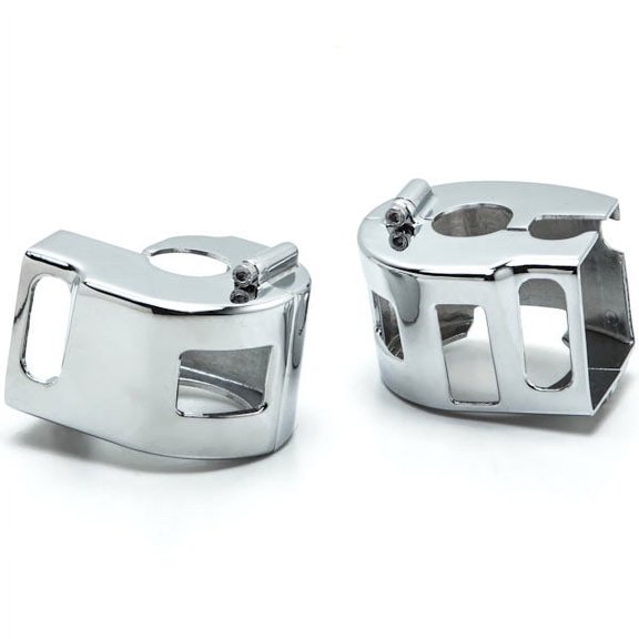 Krator Chrome Handlebar Switch Housings Control Cover Kit Compatible with 2007-2008 Kawasaki Vulcan 1500