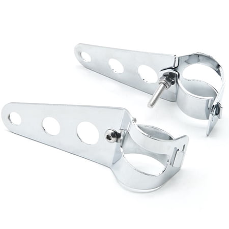 Krator Chrome Headlight Mounting Bracket Fork Ear 31-37mm Compatible with Victory Kingpin Deluxe 8-Ball Tour Ness