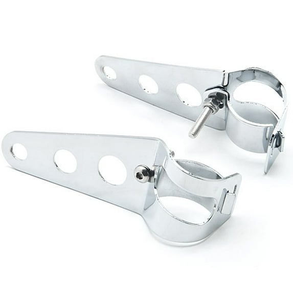 Krator Chrome Headlight Mounting Bracket Fork Ear 31-37mm Compatible with Victory Vegas 8-Ball Jackpot Ness Premium