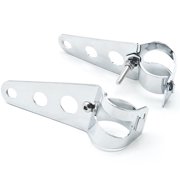 Krator Chrome Headlight Mounting Bracket Fork Ear 31-37mm Compatible with Yamaha TX SR CS YX RD 350 400 500 600 650 750