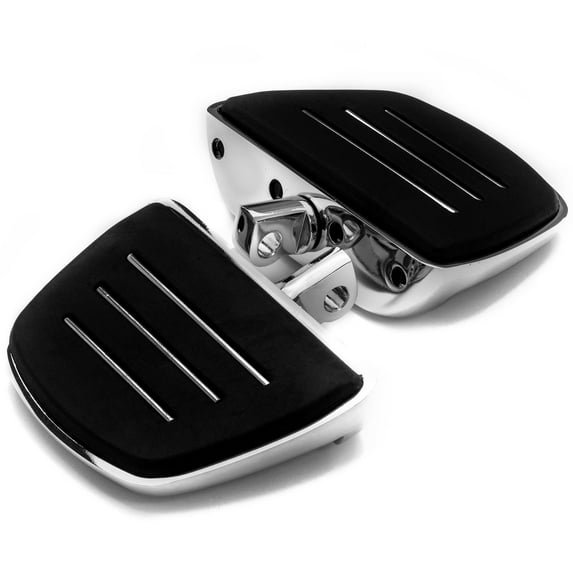 Krator Chrome Mini Board Floorboards Footpegs Compatible with 1996-2010 Harley Davidson Sportster 1200 Custom XL1200C