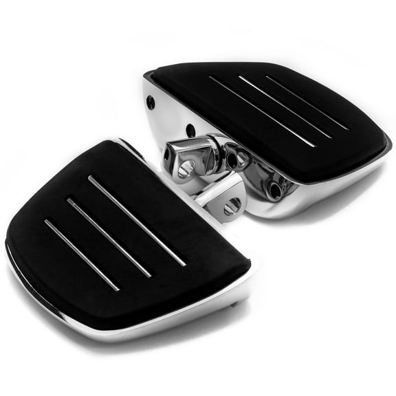 Krator Chrome Mini Board Floorboards Footpegs Compatible with 2000-2007 Harley Davidson Softail Deuce FXSTD