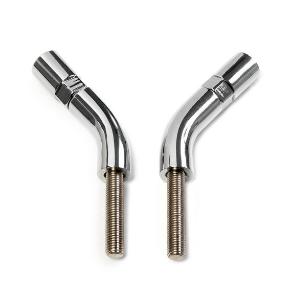 Krator Chrome Mirror Stem Extender 3 Inch Extension Set Compatible with 2013-2017 Harley Davidson Breakout FXSB