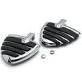 thumbnail image 1 of Krator Chrome Motorcycle Wing Foot Pegs Footrests L+R Compatible with Kawasaki Vulcan 800 Classic 1996-2005 Rear, 1 of 3