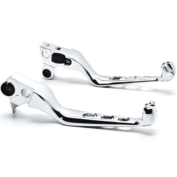 Krator Chrome Skull Motorcycle Hand Levers Front Controls Compatible with 1996-2014 Harley Davidson FXSTB Night Train