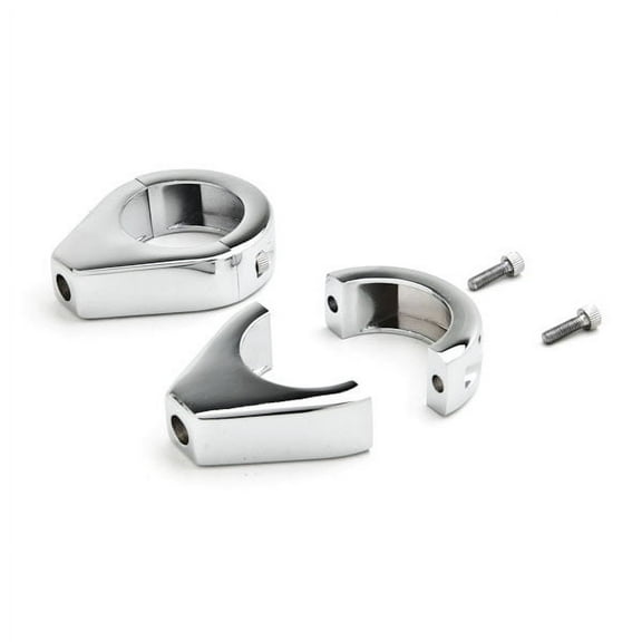 Krator Chrome Turn Signal Relocation Fork Clamp Kit 39mm Compatible with Yamaha Royal Star Venture Classic Royale Deluxe