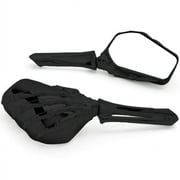 Krator Custom Black Motorcycle Skeleton Bone Mirrors Compatible with Harley Davidson Dyna Super Glide Sport