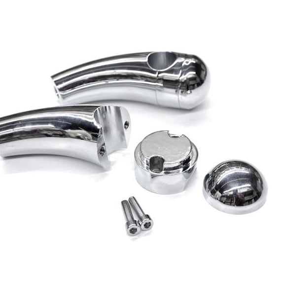 Krator Custom Chrome Motorcycle 1" Handlebar 3.5" Risers Compatible with Harley Davidson Dyna Glide Wide Glide FXDWG FXWG